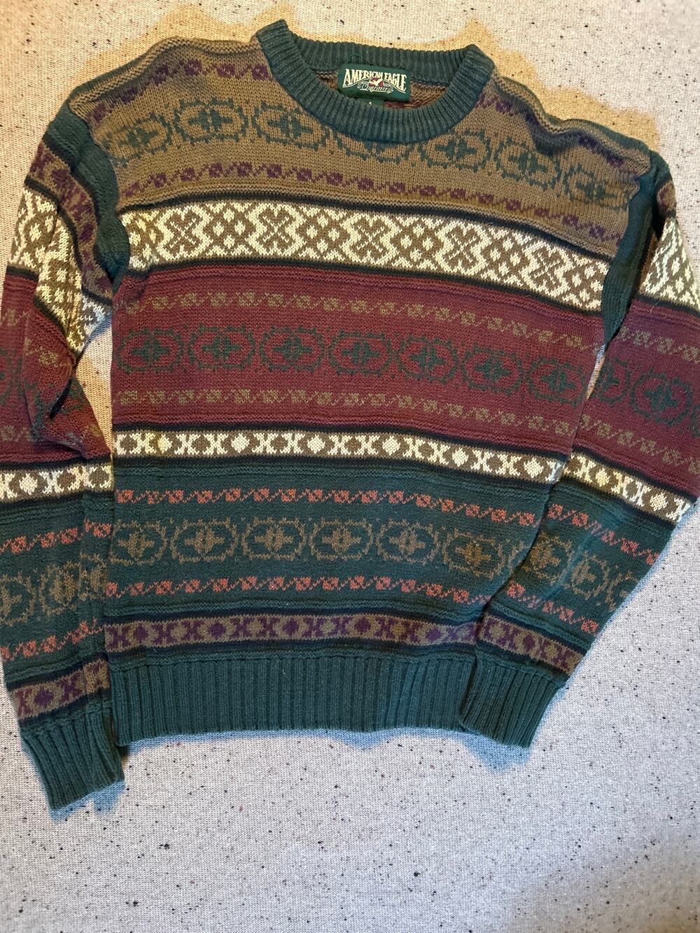 Vtg 90s American Eagle Cotton Blend Sweater Mens Small